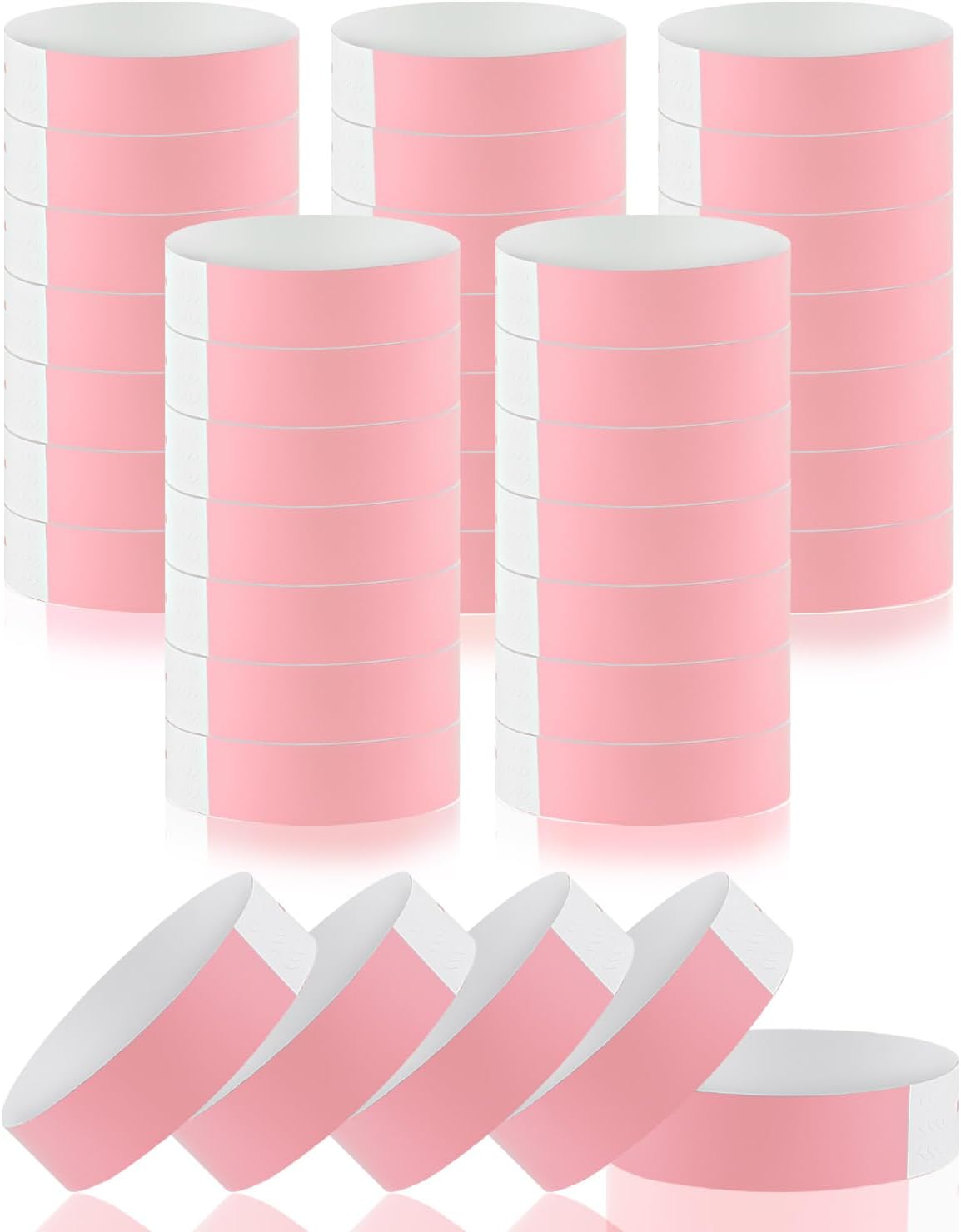 Paper Wristbands for Events, 500 Pcs Disposable Wrist Bands, Pink