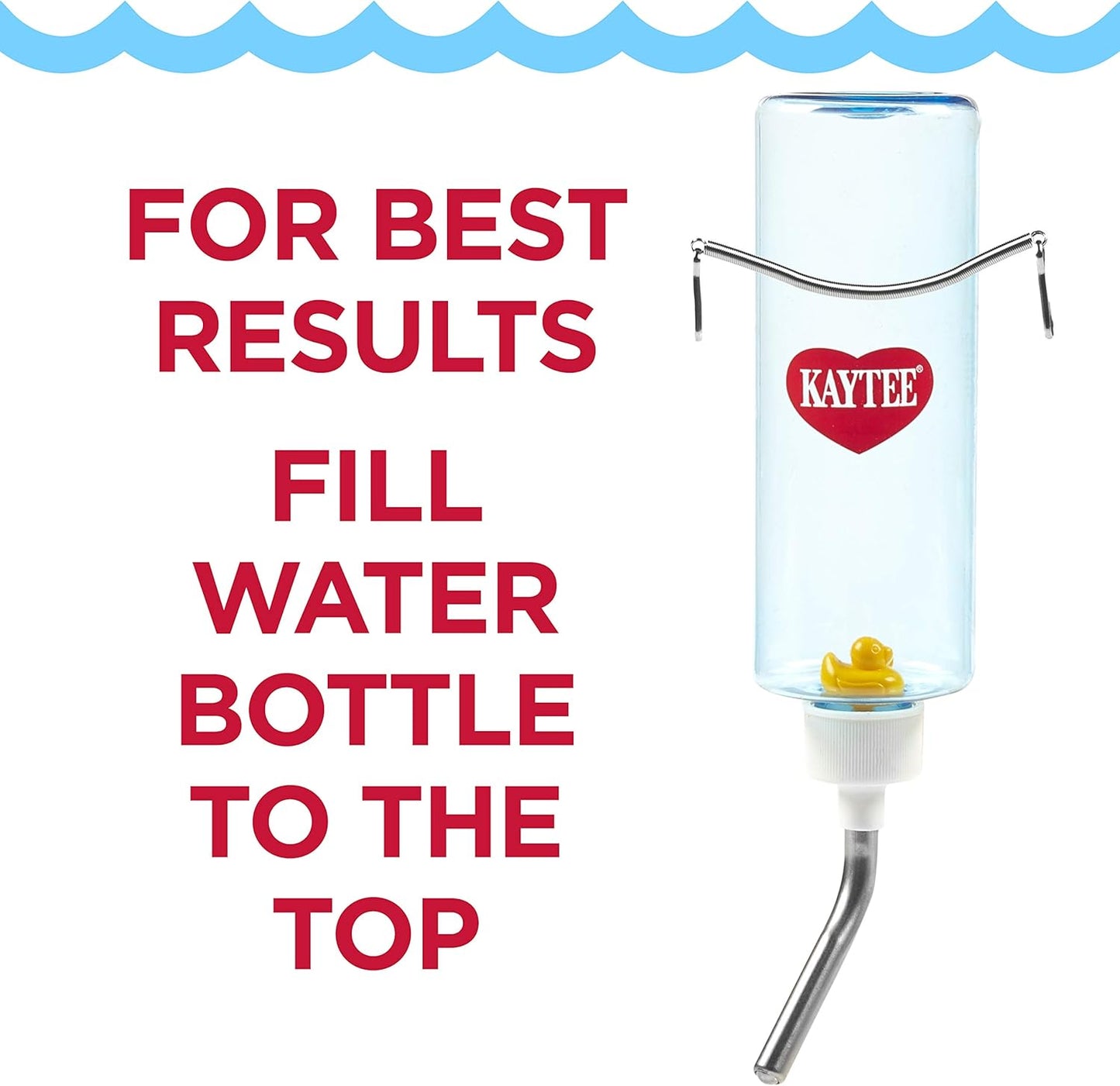Kaytee Clear View Water Bottle for Pet Gerbils, Hamsters & Mice, 8 oz