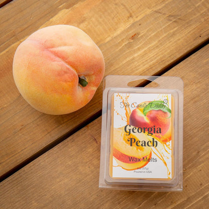 Georgia Peach - Southern Peach Fruit Scent - Maximum Scented Wax Cubes/Melts- 5 Packs -10 Ounces Total- 30 Cubes