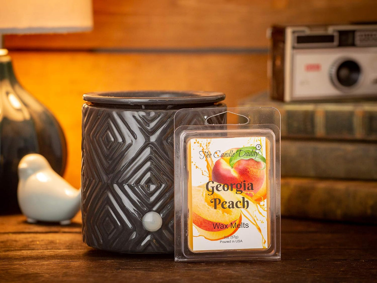 Georgia Peach - Southern Peach Fruit Scent - Maximum Scented Wax Cubes/Melts- 5 Packs -10 Ounces Total- 30 Cubes