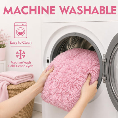 Shaggy Bathroom Rugs Sets 3Piece Bath Mat for Bathrom Non-Slip Bathrom Mats Water Absorbent Bath Rug Floor Mats Soft Washable Shower Rug with U-Shaped Contour Rug Toilet Lid Cover Light Pink