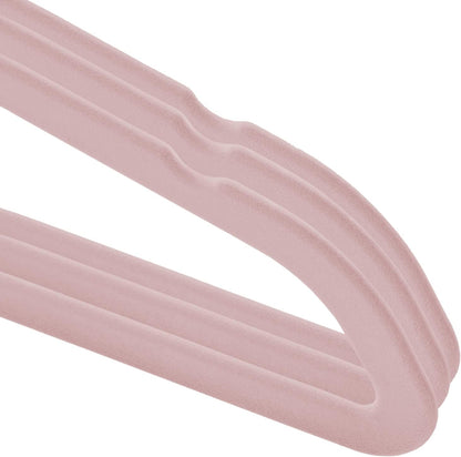 50 Velvet Kid's Hangers - 14" Size for Children's Clothes - Light Pink