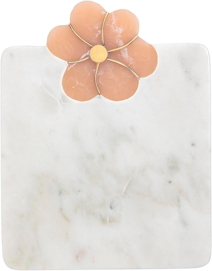 Pink Flower Marble Board