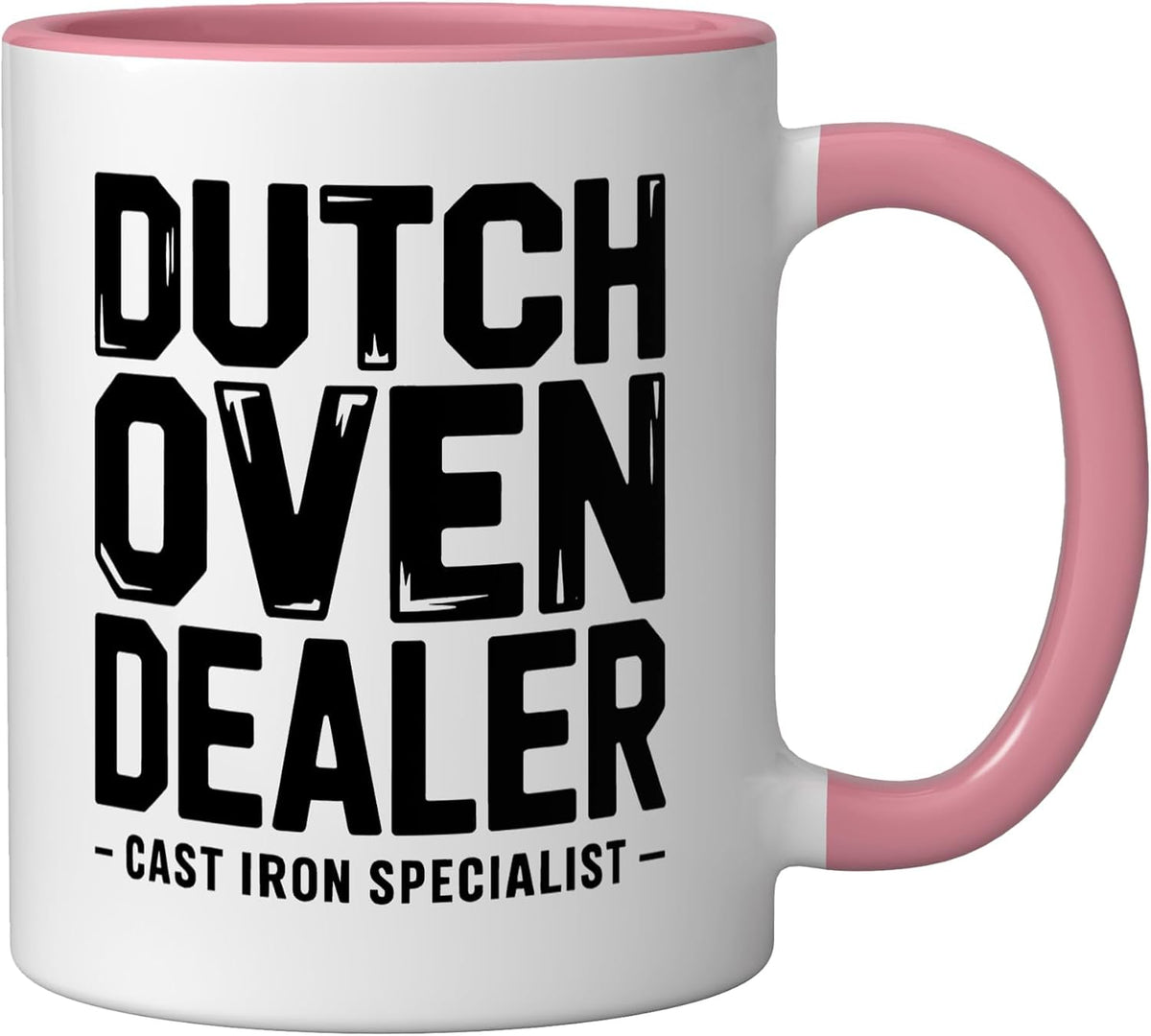Dutch Oven Dealer Bread Baker Humor Funny Joke Ceramic Mug, Pink/White