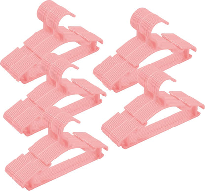 120 Pack Pink Baby Clothes Hangers,Kids Plastic Hangers for Closet,Toddler,Infant,Child,Newborn's Coat Hangers Ideal for Laundry and Nursery's Everyday Standard Use