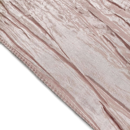 90 x 132 inch Rectangular Crinkle Taffeta Tablecloth - Blush, Rectangle Table Linens for 6 ft Rectangular Tables, Wedding Crushed Table Cloth