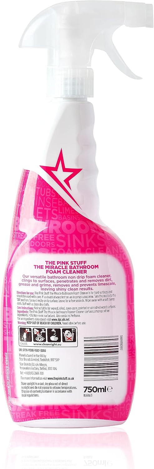 Stardrops Miracle Bathroom Foam Cleaner, 25 Fl Oz 3Pk