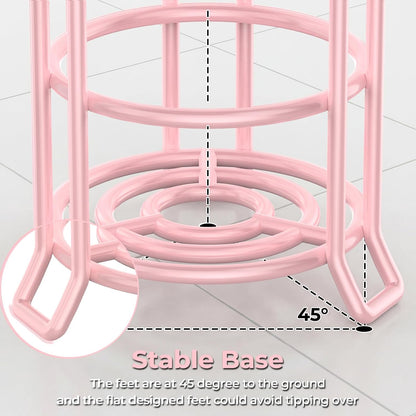 Toilet Paper Holder Stand Free Standing, Holds 4 Mega Rolls, Pink