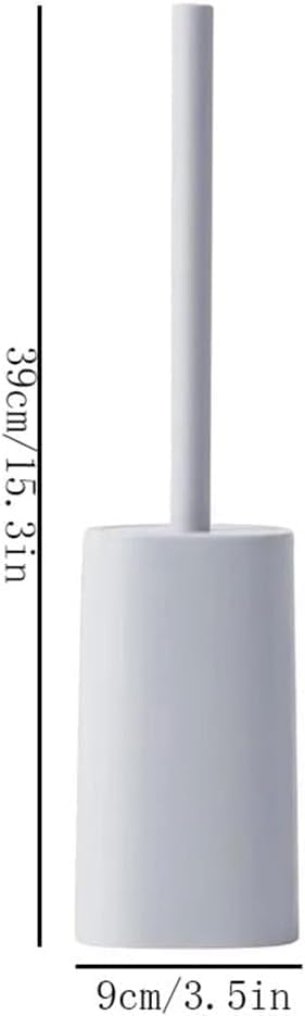 Floor Standing Toilet Brush with Holder - Durable Plastic Toilet Bowl Cleaner for Bathroom Accessories - White Wc Brush Set Pink