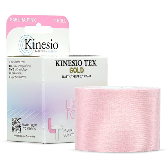 Taping - Elastic Therapeutic Athletic Tape Tex Gold Light Touch - Sakura Pink – 2 in. x 16.4 ft