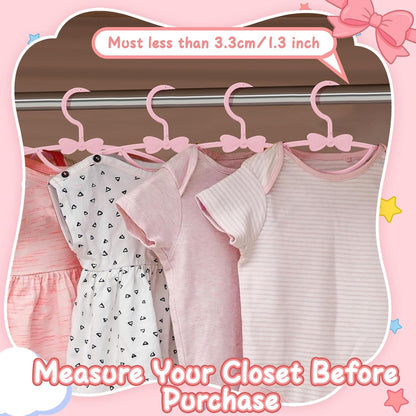 50 Pack Pink Baby Hangers Plastic Baby Nursery Closet Hangers