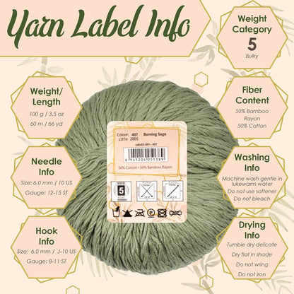 JubileeYarn Bamboo Cotton Chunky Yarn - Peach Cobbler - 2 Balls