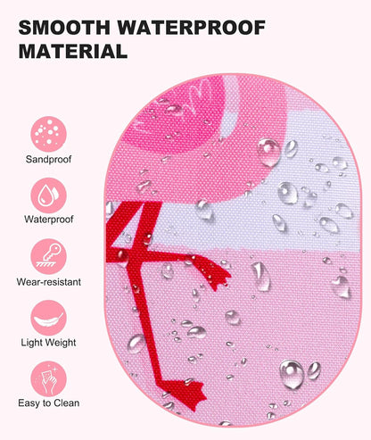 ISEYOU Extra Large Beach Bag Waterproof Beach Totes Bags for Women, Lightweight Foldable Pool Bag with Zipper Wet Compartment
