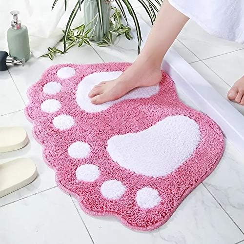Absorbent Bath mats Bath Rugs 18.9 x 26.4 Inches for Tub, Shower, and Bath Room (Pink)