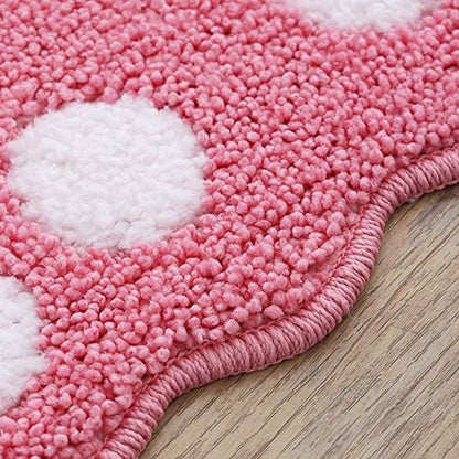 Absorbent Bath mats Bath Rugs 18.9 x 26.4 Inches for Tub, Shower, and Bath Room (Pink)