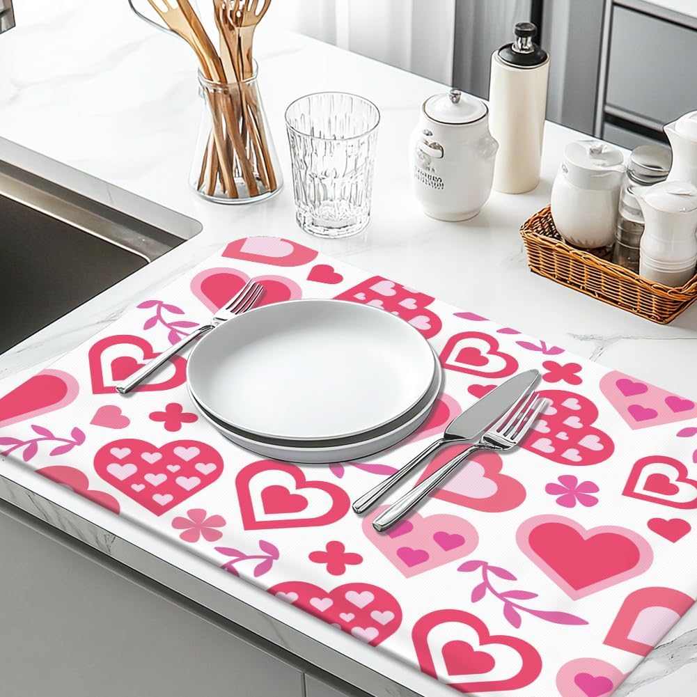 Dish Drying Mat and Placemats for Kitchen Counter
