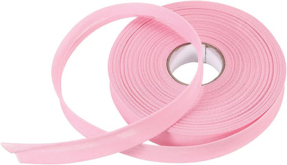 3/4 Inch Single Fold Bias Tape Polyester Continuous Bulk Bias Tape for Sewing, Seaming Quilting Hemming Binding Crafts (Pink 25 Yards)