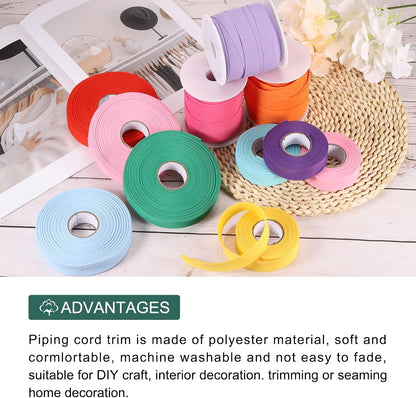 3/4 Inch Single Fold Bias Tape Polyester Continuous Bulk Bias Tape for Sewing, Seaming Quilting Hemming Binding Crafts (Pink 25 Yards)
