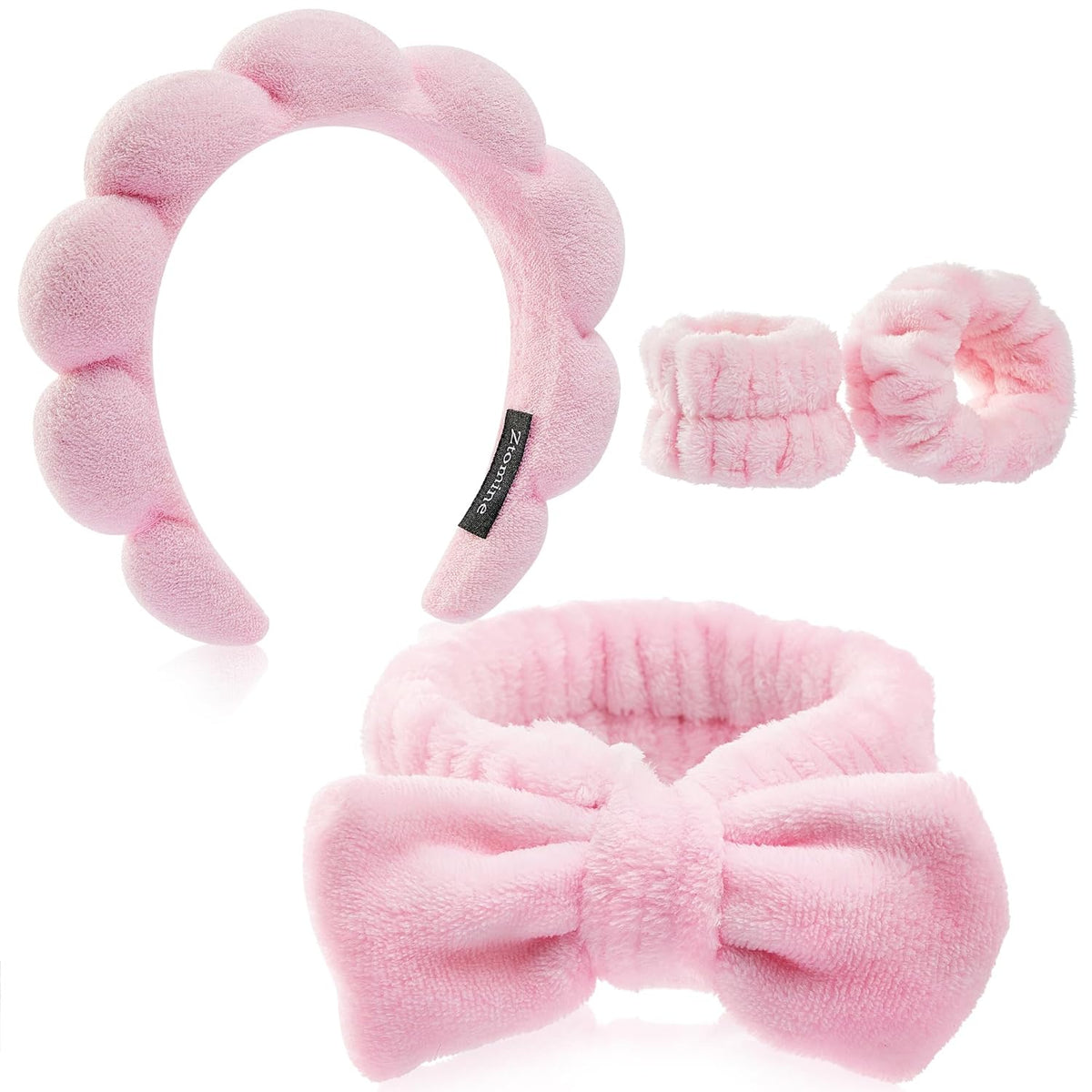 Headbands for Women - Spa Headband and Wristband Set - Headband for Washing Face,Facial Mask,Makeup and Skin Care,Gifts for Women and Teen Girl Gifts Trendy Stuff