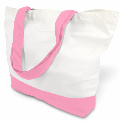 1-Pack Super Strong Large 12oz Cotton Canvas Tote Bag, Reusable Grocery Shopping Cloth Bag, Fashionable Two-Tone Tote for Crafts, DIY Your Creative Designs