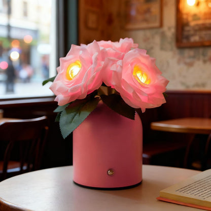 Flower Lamp Gifts for Birthday Christmas Valentines Mothers Day Gifts for Women Mom Grandma Girlfriend Friend Wife Anniversary Birthday, Bedroom Bar Coffee Shop Decor (Rose-Pink-Flower)