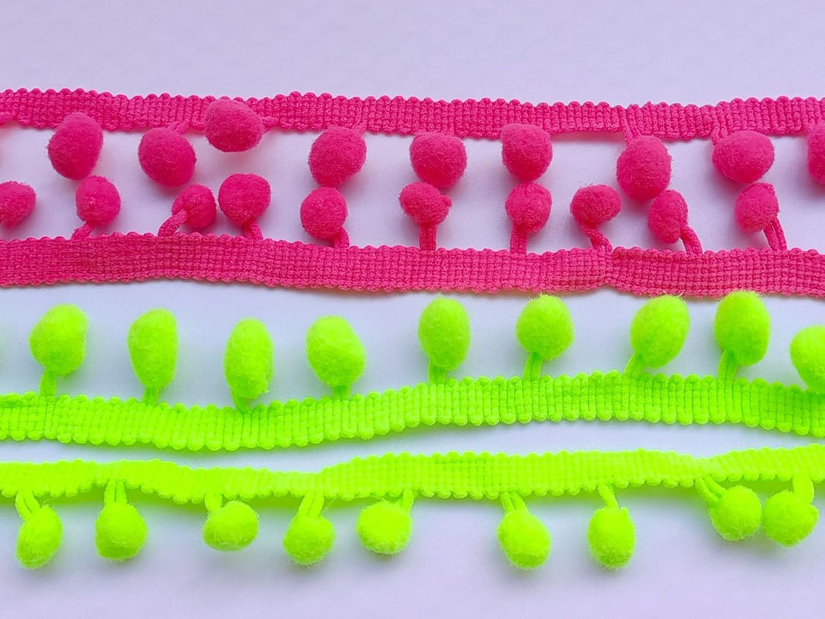 Pom Pom Trim 6 Yards 12mm Ball Fringe Trim for Sewing Accessory Decoration DIY Crafts (Peach, 12mm 181215)