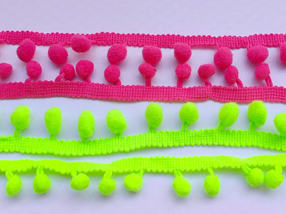 Pom Pom Trim 6 Yards 12mm Ball Fringe Trim for Sewing Accessory Decoration DIY Crafts (Peach, 12mm 181215)