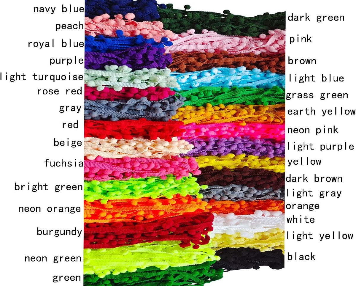 Pom Pom Trim 6 Yards 12mm Ball Fringe Trim for Sewing Accessory Decoration DIY Crafts (Peach, 12mm 181215)