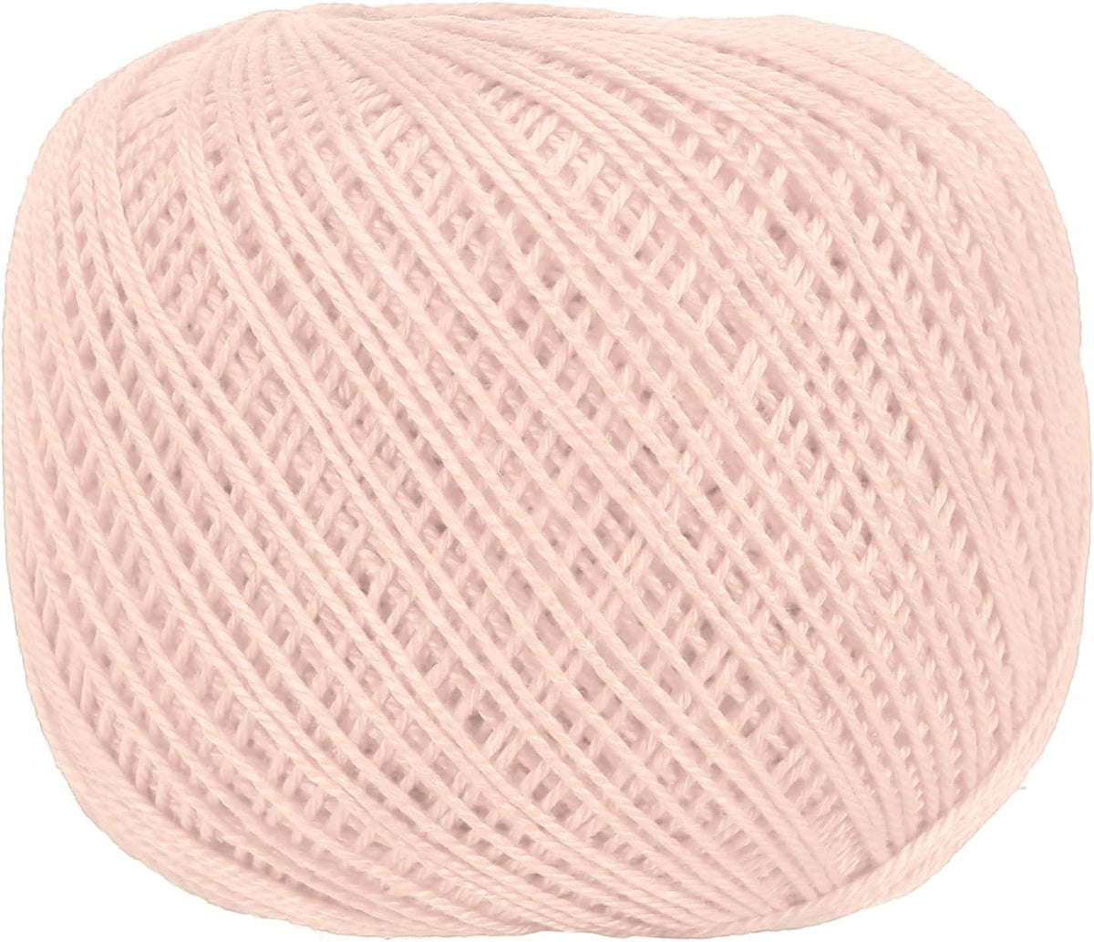 Crochet Thread Pearl Cotton Size 3 Light Pink Pearl 164 Yards for Crocheting Tatting Knitting Embroidery Sewing