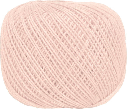 Crochet Thread Pearl Cotton Size 3 Light Pink Pearl 164 Yards for Crocheting Tatting Knitting Embroidery Sewing
