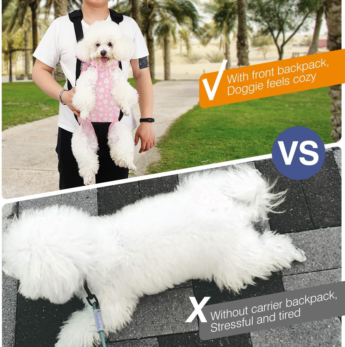 Pet Front Carrier Backpack for Small Medium Dogs