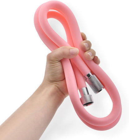 59 Inches Silicone Shower Hose Extra Long Pink