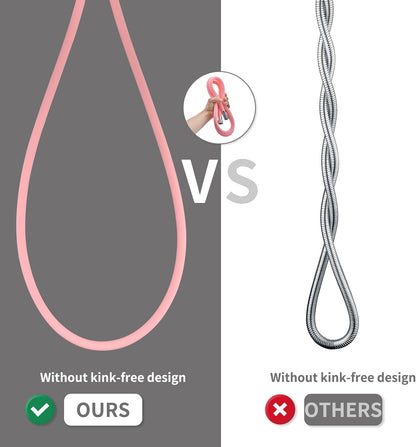 59 Inches Silicone Shower Hose Extra Long Pink