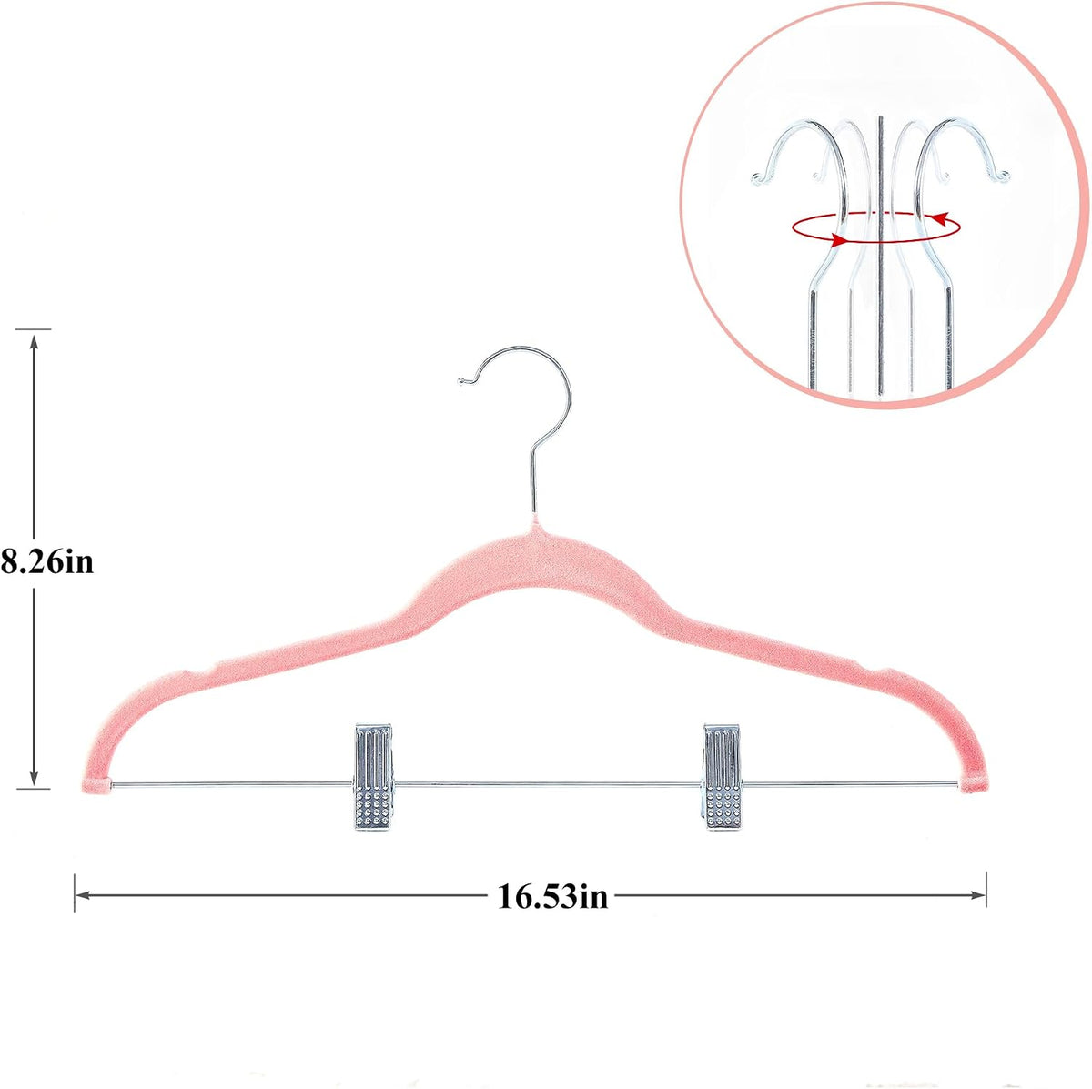 20 Pack Velvet Clothes Hangers with Adjustable Clips,Heavy-Duty Non Slip & Space-Saving with 1 Magic Hangers & 2 Tie Rack for Suit Coat Pants Skirt Dresses