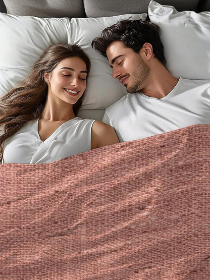 Peach Pink Texture Full Size Flat Sheet Wrinkleproof Lightweight Soft Top Flat Bed Sheet Only,Country Farmhouse Burlap Stripes Breathable Cooling Bedding Top Sheets for Bedroom Hotel 81 x 96 Inches