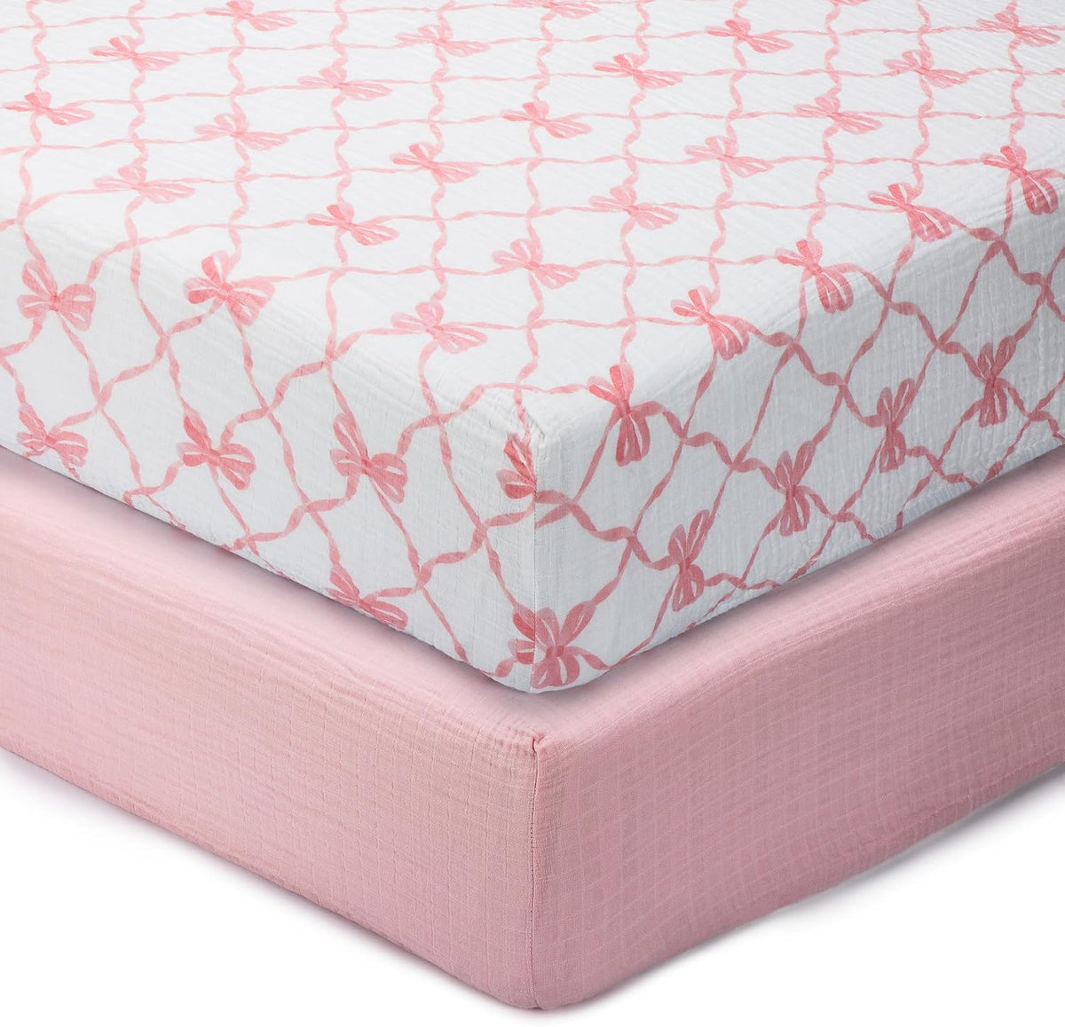 Muslin Cotton Crib Sheet, Fits Standard 52"x28" Mattress