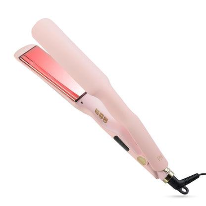 Ceramic Hair Straightener Flat Iron with Adjustable, Pink