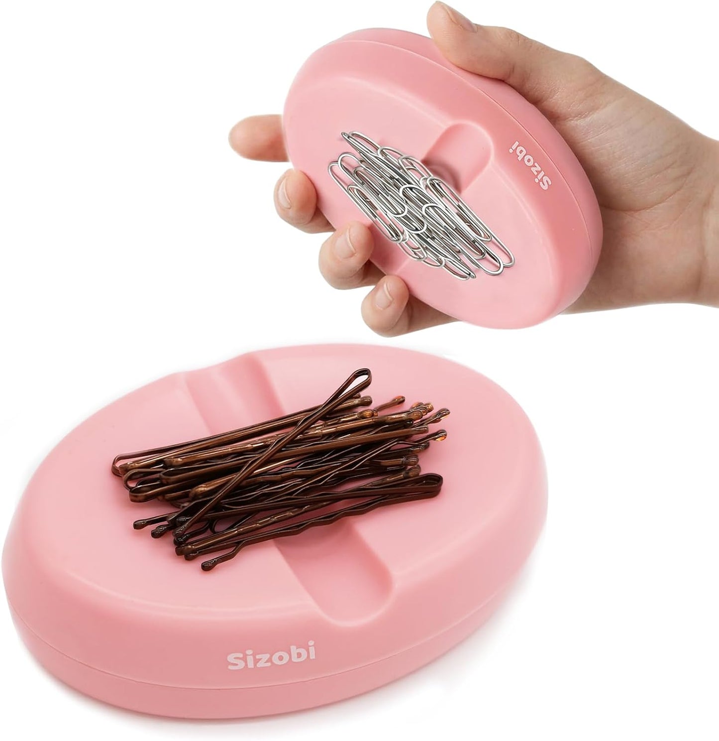 Magnetic Bobby Pin Holder, Securely Holds Metal Hair Clips & Paper Clip, Magnetic Pin Cushions for Sewing,Sewing Supplies,Needle Magnetic Quilting Pins Holder Organizer (No Bobby Pins Included)