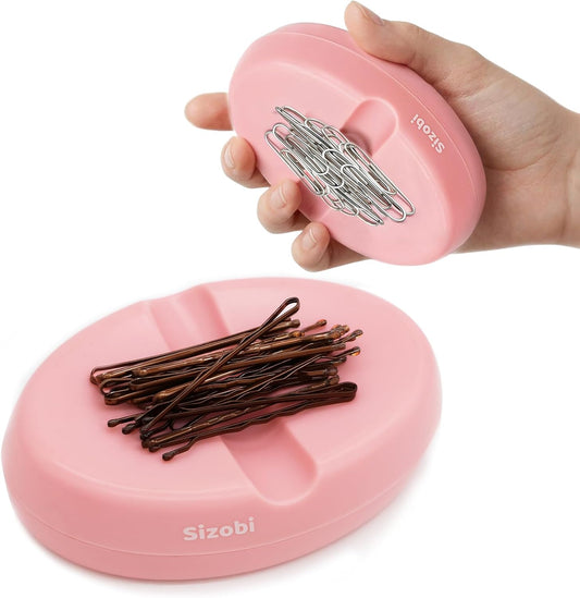 Magnetic Bobby Pin Holder, Securely Holds Metal Hair Clips & Paper Clip, Magnetic Pin Cushions for Sewing,Sewing Supplies,Needle Magnetic Quilting Pins Holder Organizer (No Bobby Pins Included)