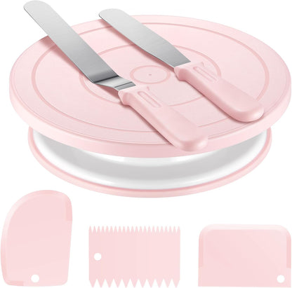 Cake Decorating Kit with Turntable Baking Supplies for Beginner Pros