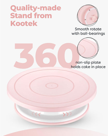 Cake Decorating Kit with Turntable Baking Supplies for Beginner Pros