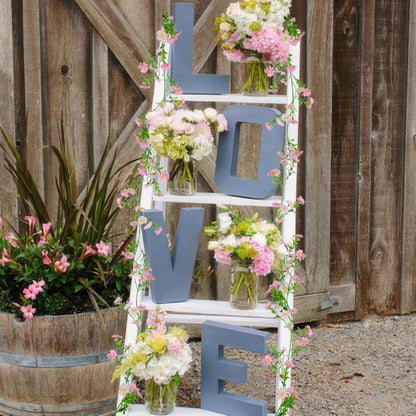 Artificial Daisy Flowers Vine Silk Wildflower Garland Spring Fake Flower Vine Hanging Ivy Light Pink Daisy Flowers Green Leaves for Wall Party Wedding Arch Floral Decor Indoor Outdoor Ceremony
