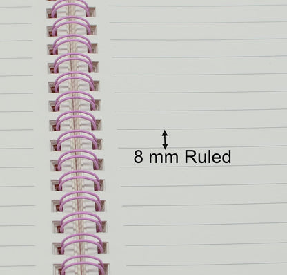 Spiral Notebook, 4 Pcs A5 Thick Plastic Hardcover 8mm Ruled Pink 80 Sheets -160 Pages Journals for Study and Notes (Ruled-4pcs Light Pink, A5)