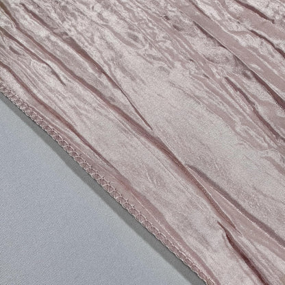 120 Inch Round Crinkle Taffeta Tablecloth - Blush, Crushed Shiny Dining Table Cloth for Wedding Party Birthday Baby Bridal Shower
