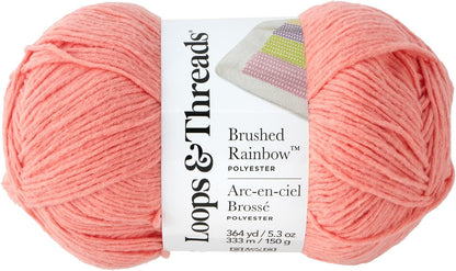 Baby Rainbow Yarn - Yarn for Knitting, Crochet, Weaving, and Arts & Crafts - Peach Pink, Polyester, 5.3 oz