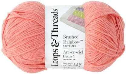 Baby Rainbow Yarn - Yarn for Knitting, Crochet, Weaving, and Arts & Crafts - Peach Pink, Polyester, 5.3 oz