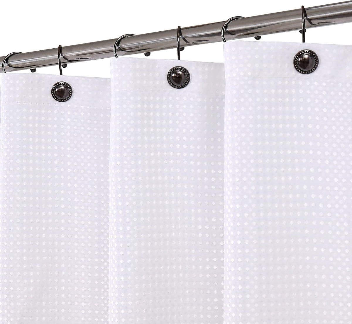 Pink Waffle Shower Curtain Ombre Decorative Water Resistant No Hook Shower Curtain for Bathroom Hotel Spa with Grommet Machine Washable,Gradient White to Blush 70" Wx72 L