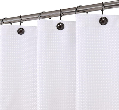 Pink Waffle Shower Curtain Ombre Decorative Water Resistant No Hook Shower Curtain for Bathroom Hotel Spa with Grommet Machine Washable,Gradient White to Blush 70" Wx72 L