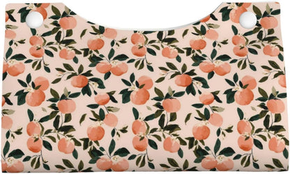 Fruits Peach (2) Print Tissue Box Cover,Rectangular Pu Leather Tissue Holder for Bathroom Living Room Office