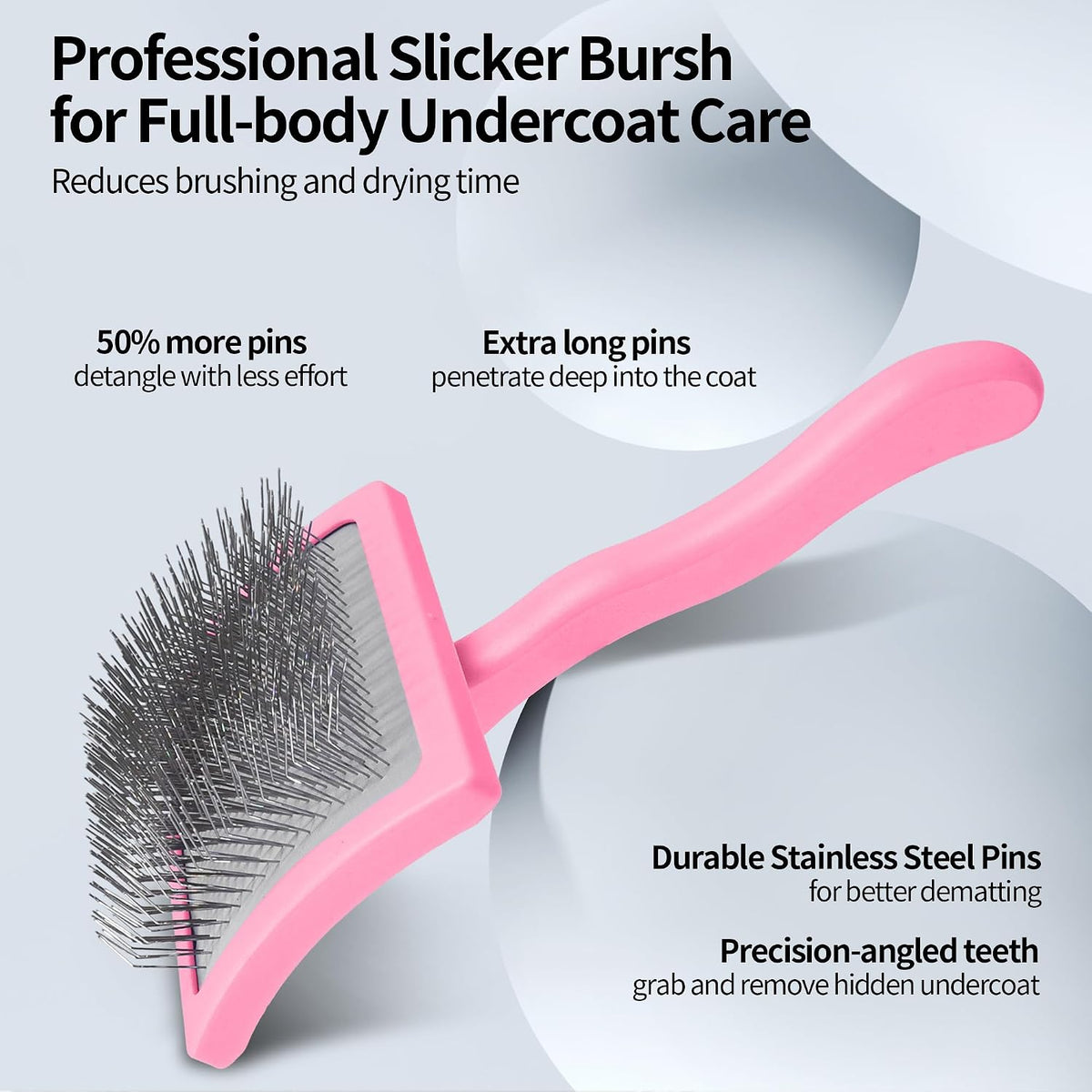 Pet Slicker Brush for Long Short Hair Detangling Tool for Dogs Cats